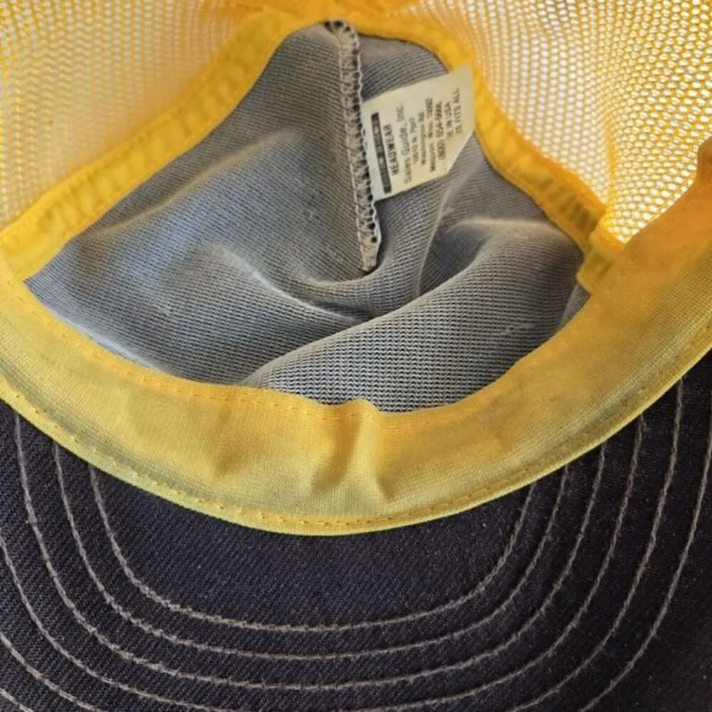 Vintage Case North American Excavator Rodeo Trucker Hat Snapback Cap‎ Brown Gold